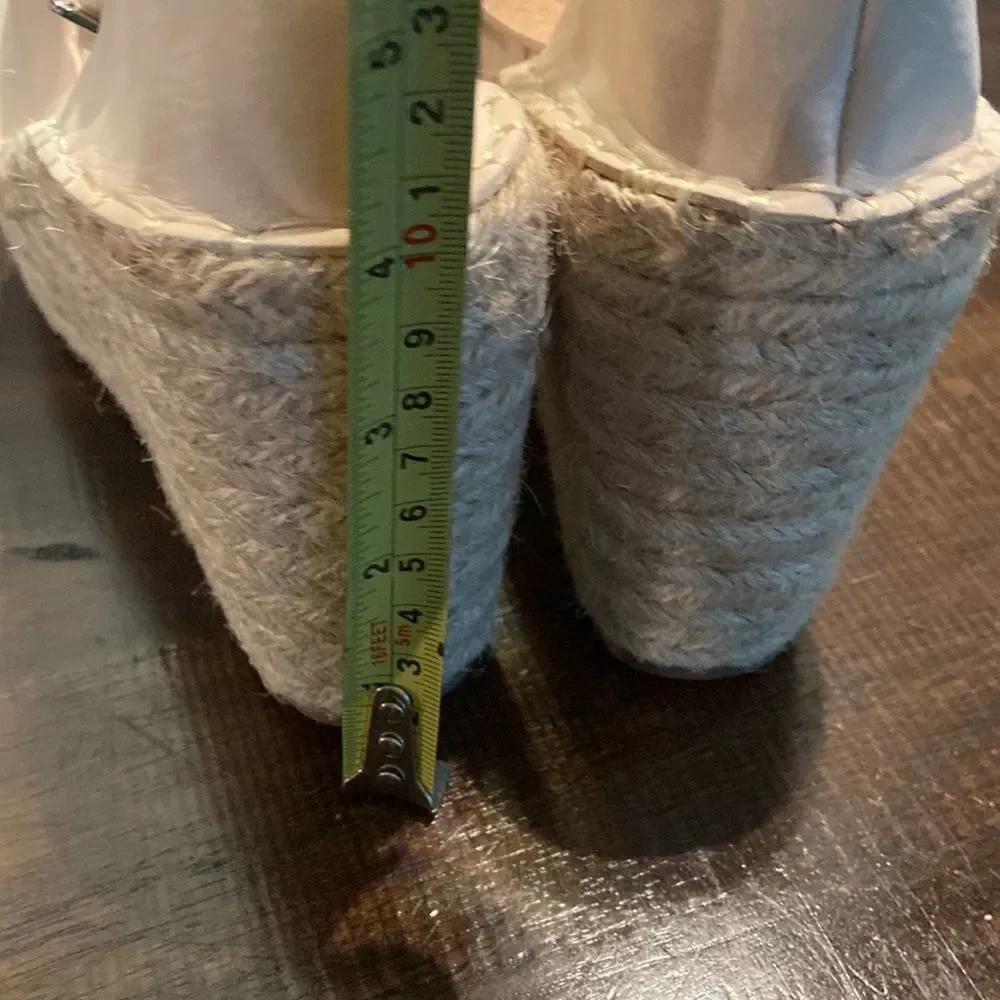 CCOCCI Cream Espadrille Jade Shoes with Ankle Strap